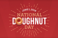 Free Doughnut at Krispy Kreme & Dunkin' Donuts on June 1, 2018