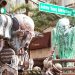 Atlanta, GA, USA - September 5, 2015: Science fiction creatures scare spectators at the annual Dragon Con Parade on Peachtree Street in Atlanta, GA.