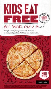 MOD Pizza: Kids eat free on Sundays withmeal purchase Atlanta MOD Pizza: Kids eat free on Sundays withmeal purchase Atlanta